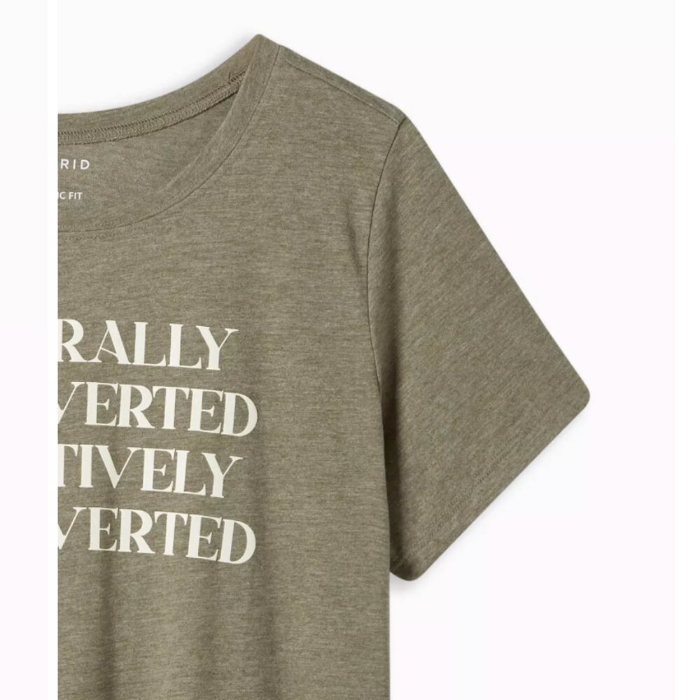 TORRID Classic Fit T-Shirt Naturally Introverted Selectively Extroverted Size 1X - Picture 2 of 9